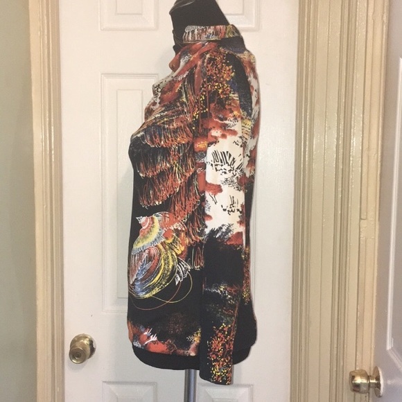 🍂🍁 Fall Free People Inspired Vintage Autumn Intarsia Shirt Sz S - Picture 4 of 8